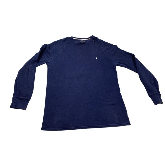 Polo Ralph Lauren Men's Navy XL Long Sleeve Waffle Knit Thermal Shirt - Picture 1 of 9